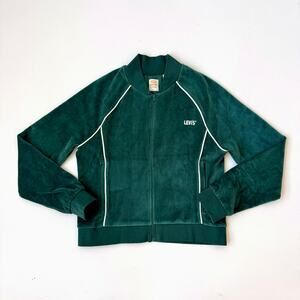Levi's Vintage 70's 80's Inspired Velour Zip Up Track Jacket